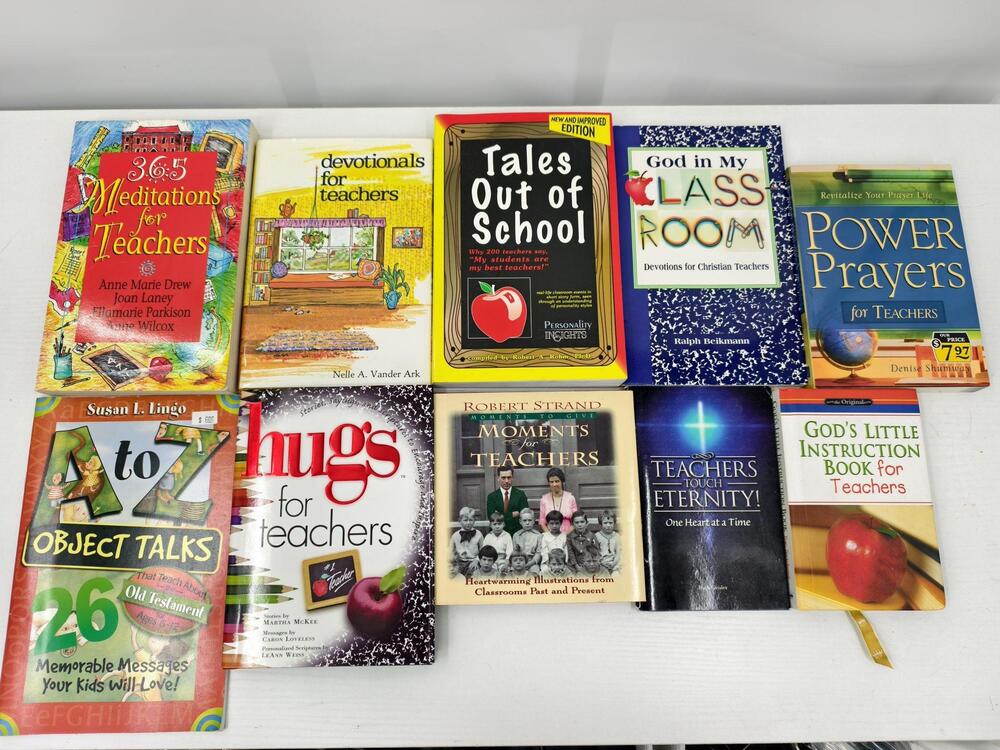 Lot Of 10 Teacher Devotional & Inspirational Books Paperback Multiple Titles